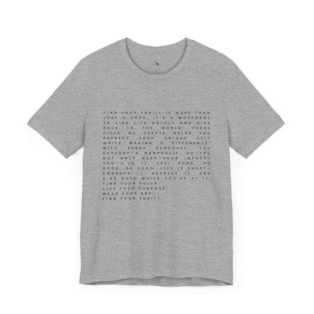 Find Your Thrill Mantra Men's T-Shirt – Wear Your Purpose, Live Your Adventure 🌎🔥