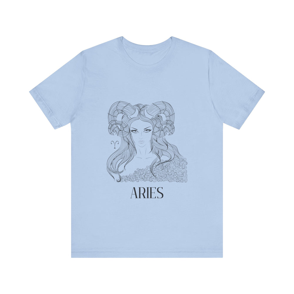 Aries Constellation Zodiac Unisex Jersey Short Sleeve Tee