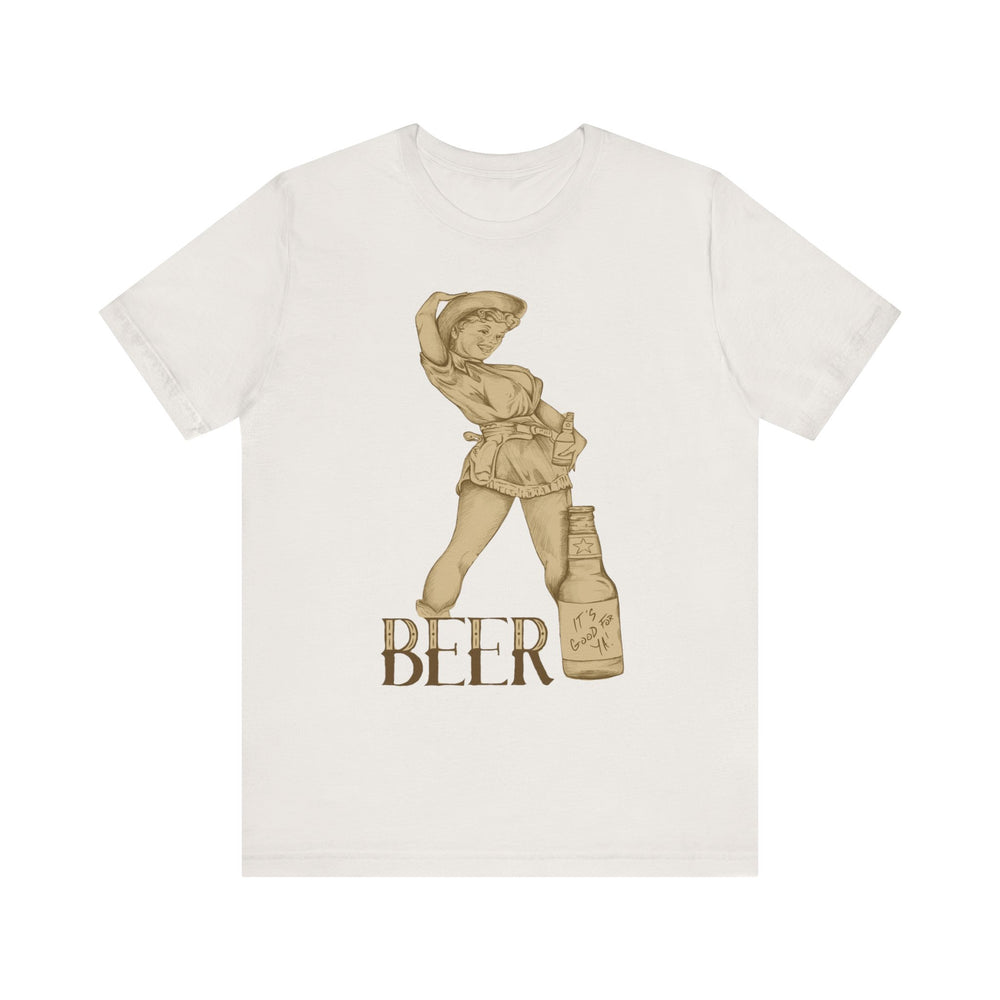 Beer Pinup (It's Good For Ya!) Jersey Short Sleeve Tee