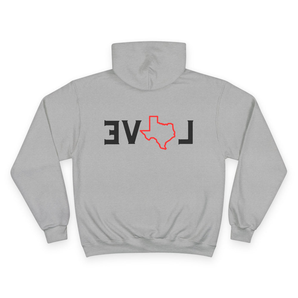 EVOL Texas Champion Hoodie – Big Love, Bold Texas Pride 🤠❤️ (Back Design)