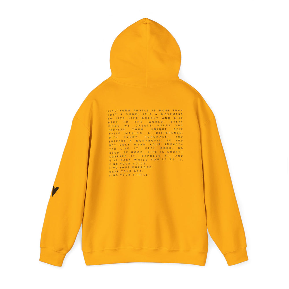 Find Your Thrill Mantra Oversized Women's Hoodie – Cozy Comfort with a Bold Mission 🌏💛