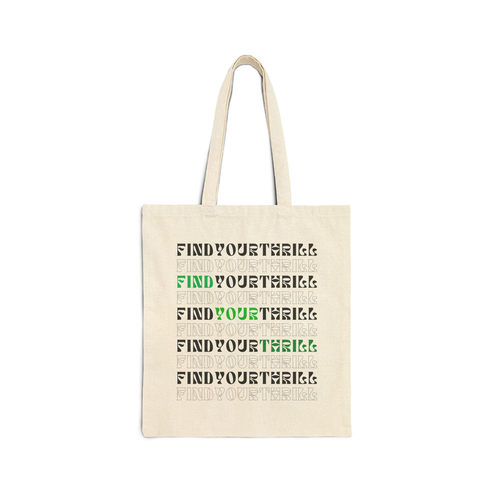 Find Your Thrill Repeat Cotton Canvas Tote Bag