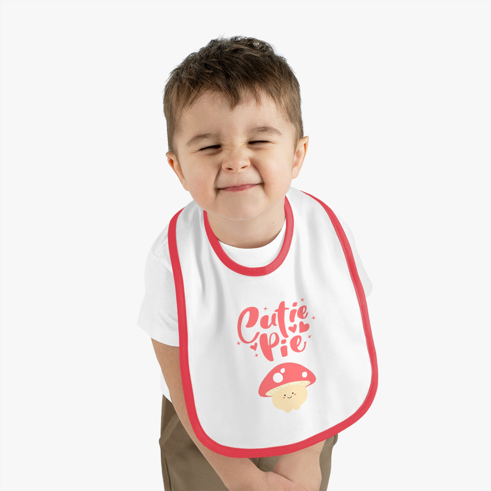 Cutie Pie Baby Contrast Trim Jersey Bib