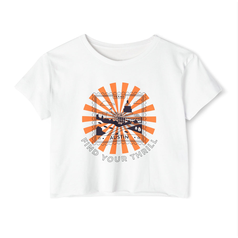 Find Your Thrill ATX Stamp – Women’s Festival Crop Top 🎶🤠