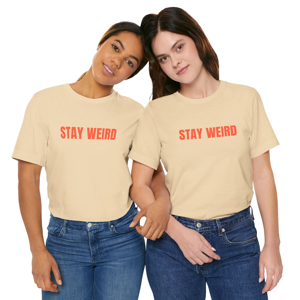 Stay Weird Oversized Tee – Embrace Your Uniqueness. Own the Moment. 🌀🖤