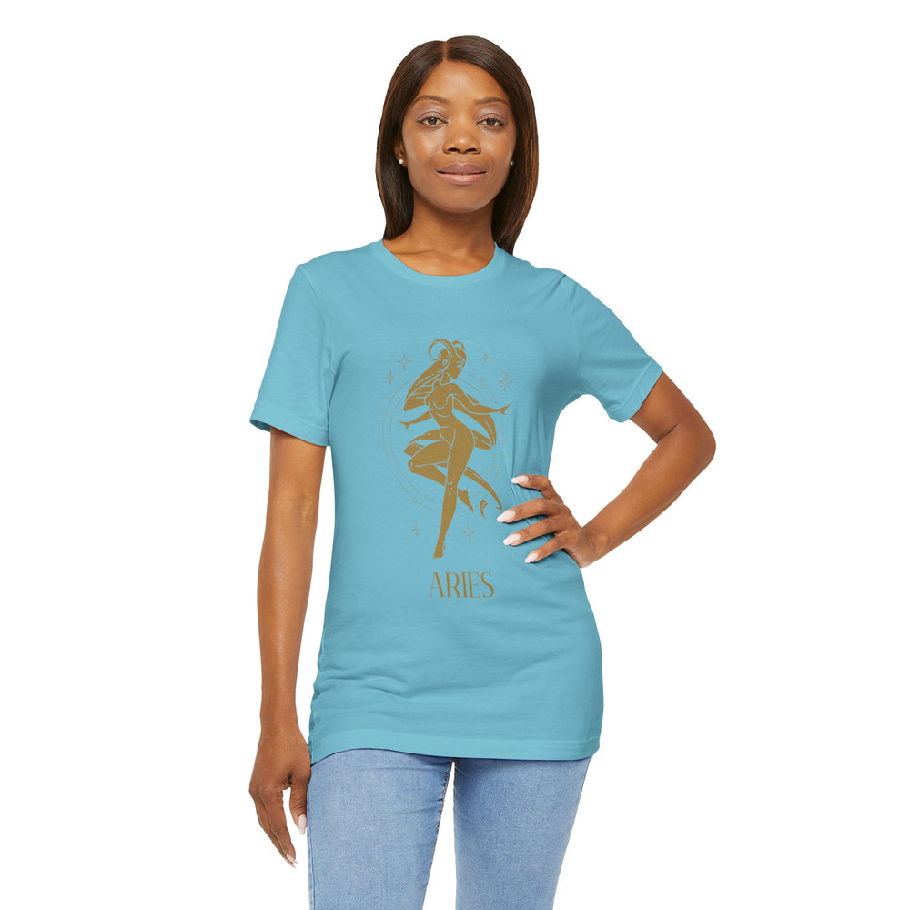 Aries Constellation Zodiac The Ram Men's Jersey Short Sleeve Tee