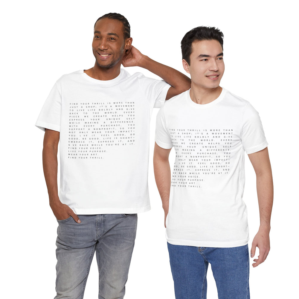 Find Your Thrill Mantra Men's T-Shirt – Wear Your Purpose, Live Your Adventure 🌎🔥