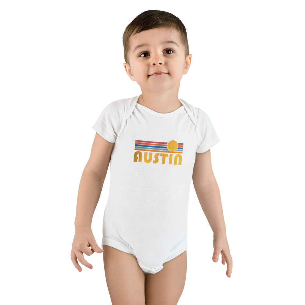 Austin Retro Sun Baby Short Sleeve Onesie®