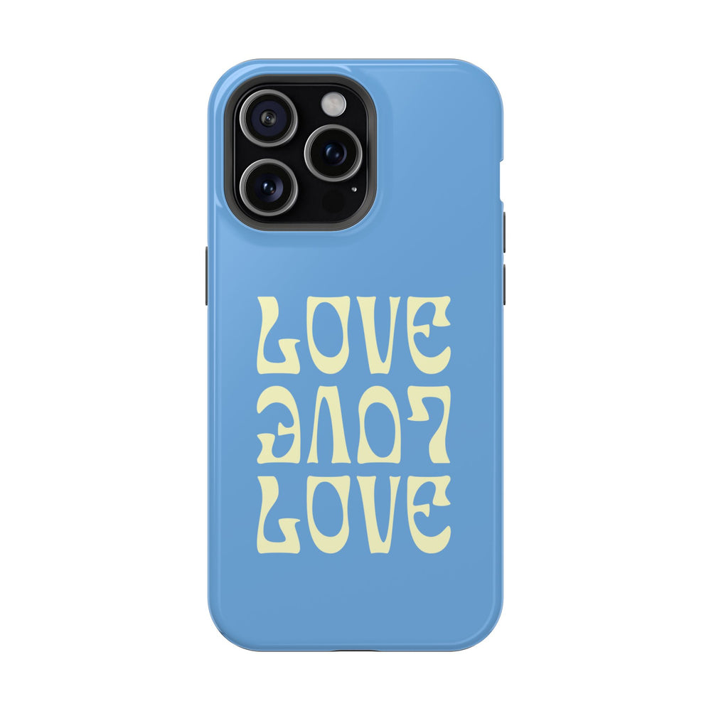 💙💛 Love Love Love – Blue & Yellow Magnetic Tough iPhone Case 💛💙