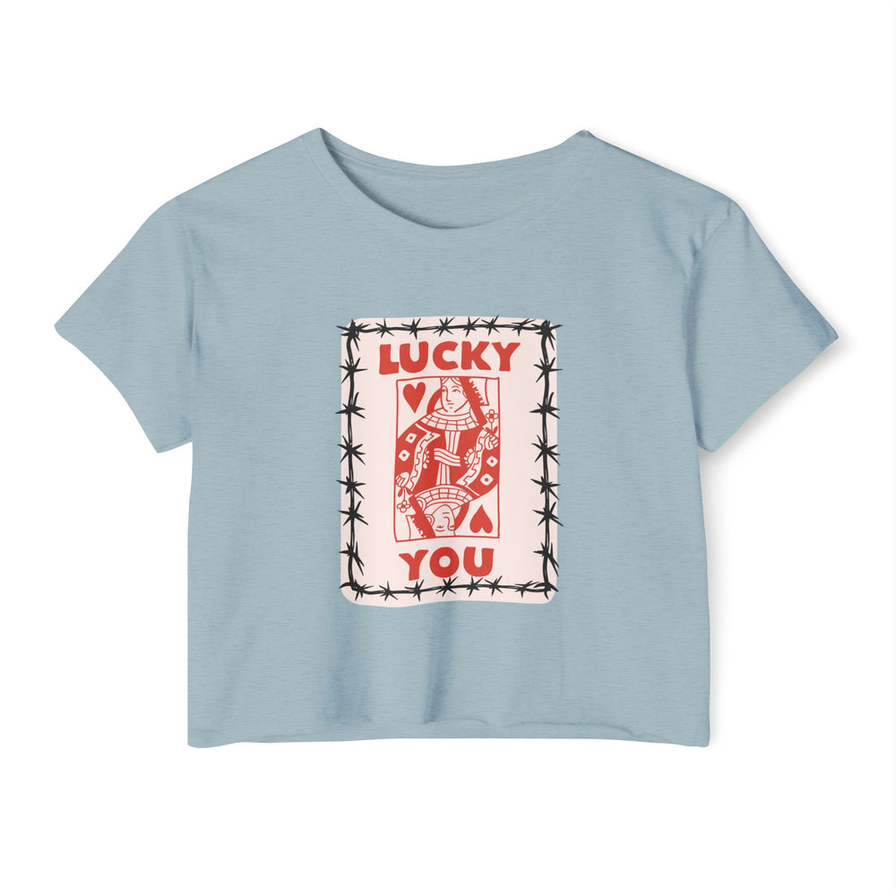 Lucky You Queen Women's Crop Tee