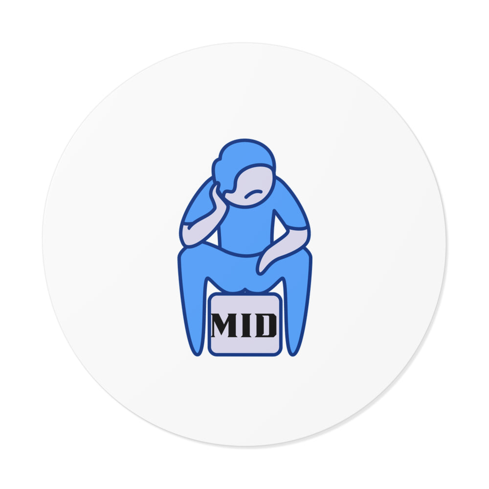 MID- Round Vinyl Stickers