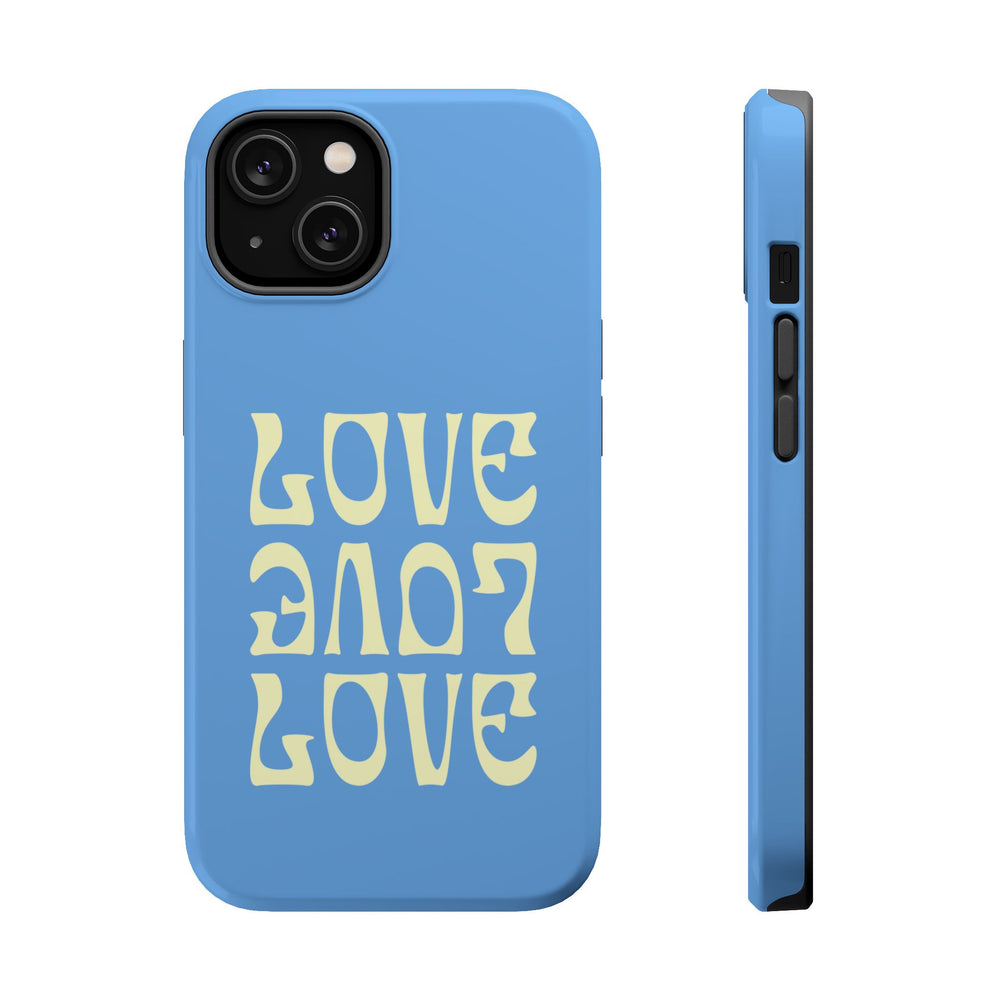 💙💛 Love Love Love – Blue & Yellow Magnetic Tough iPhone Case 💛💙