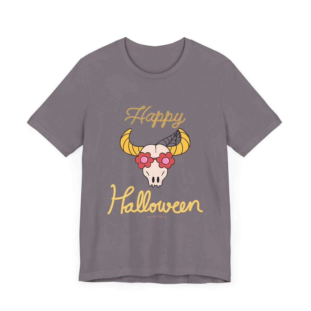 Cute Bull Happy Halloween Tee – Spooktacular Style for All