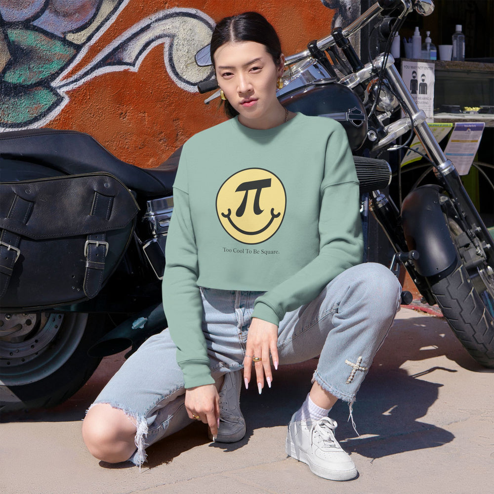 Pi Day Too Cool To Be Square Women's Cropped Sweatshirt