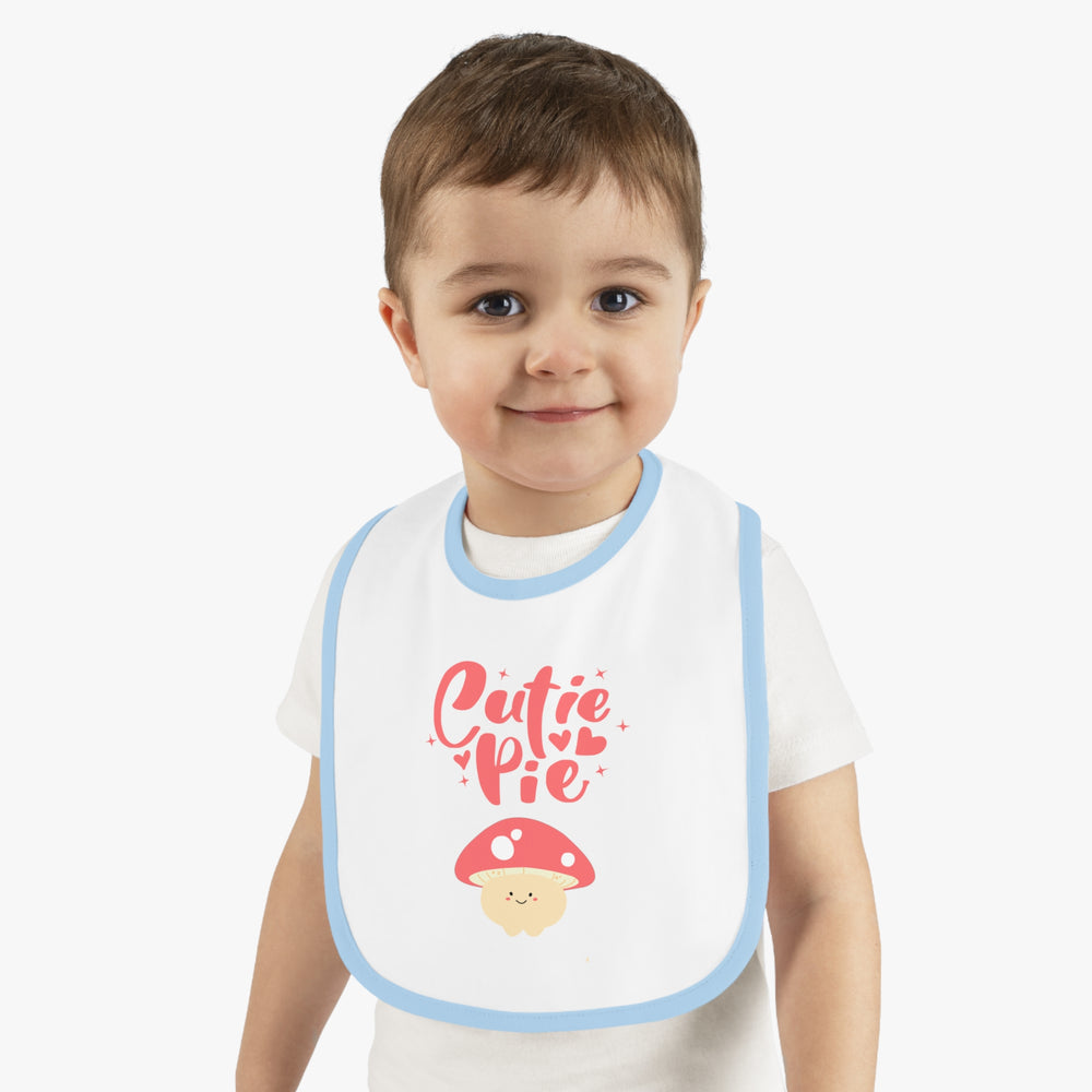 Cutie Pie Baby Contrast Trim Jersey Bib