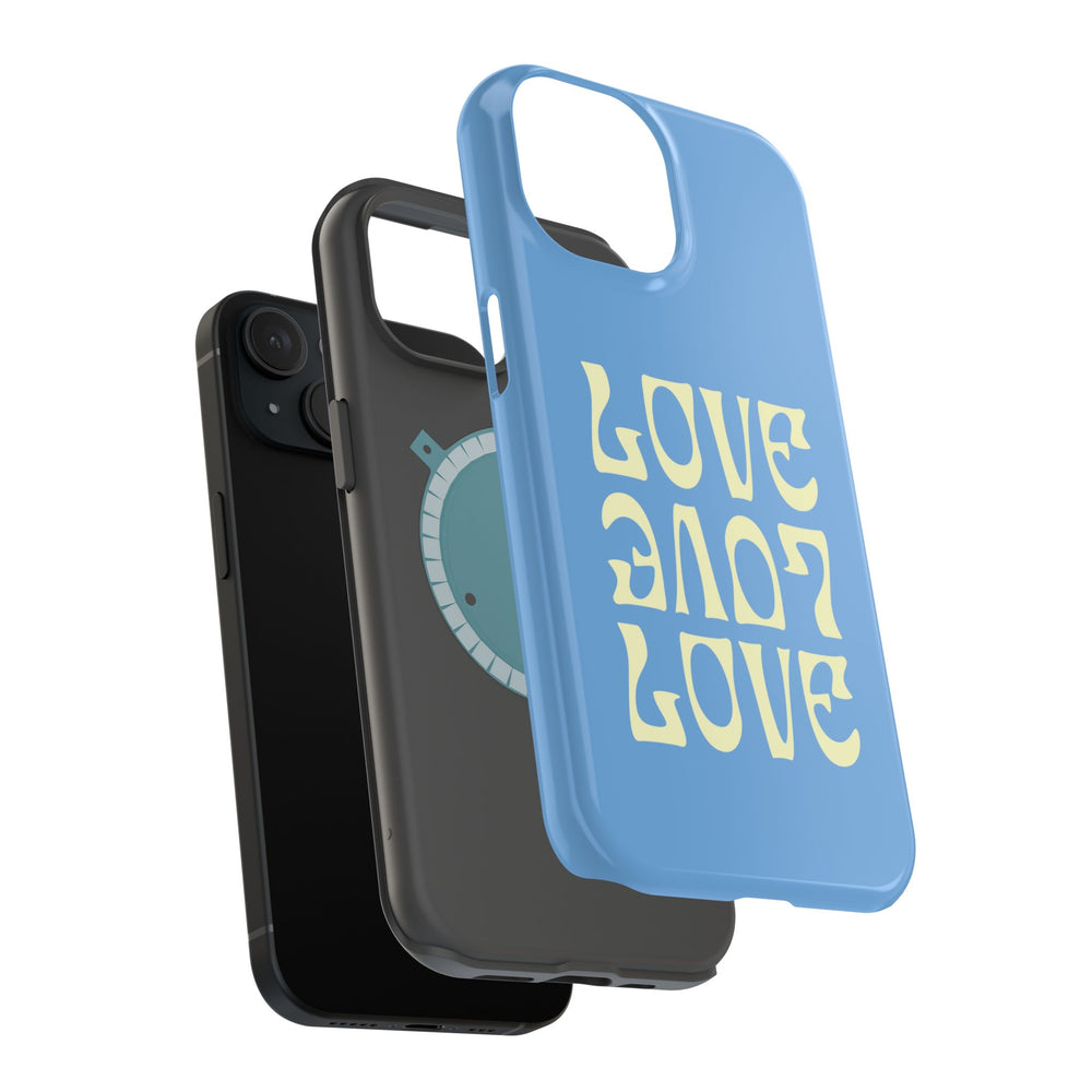💙💛 Love Love Love – Blue & Yellow Magnetic Tough iPhone Case 💛💙