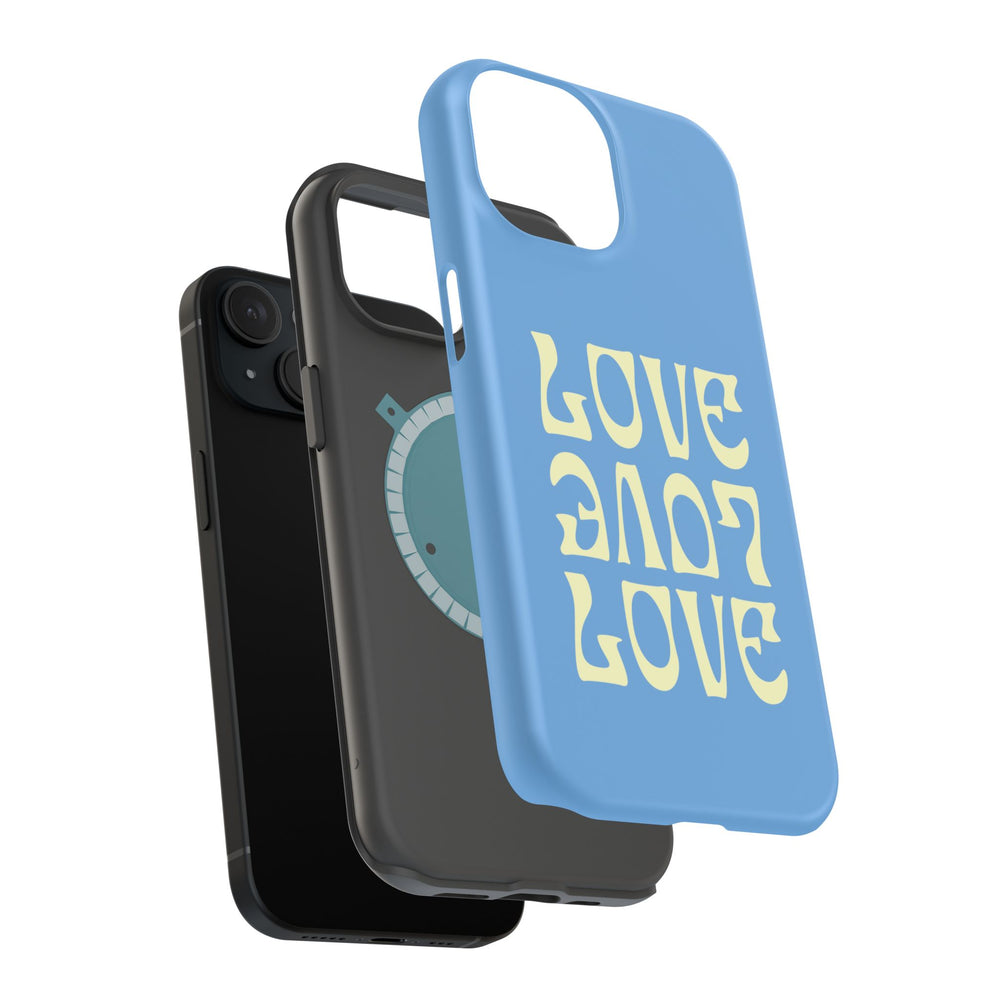 💙💛 Love Love Love – Blue & Yellow Magnetic Tough iPhone Case 💛💙
