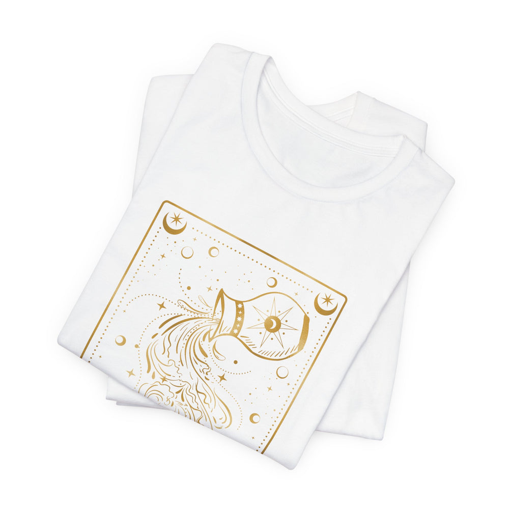 Aquarius The Water Bearer Zodiac Card Men's Jersey Short Sleeve Tee