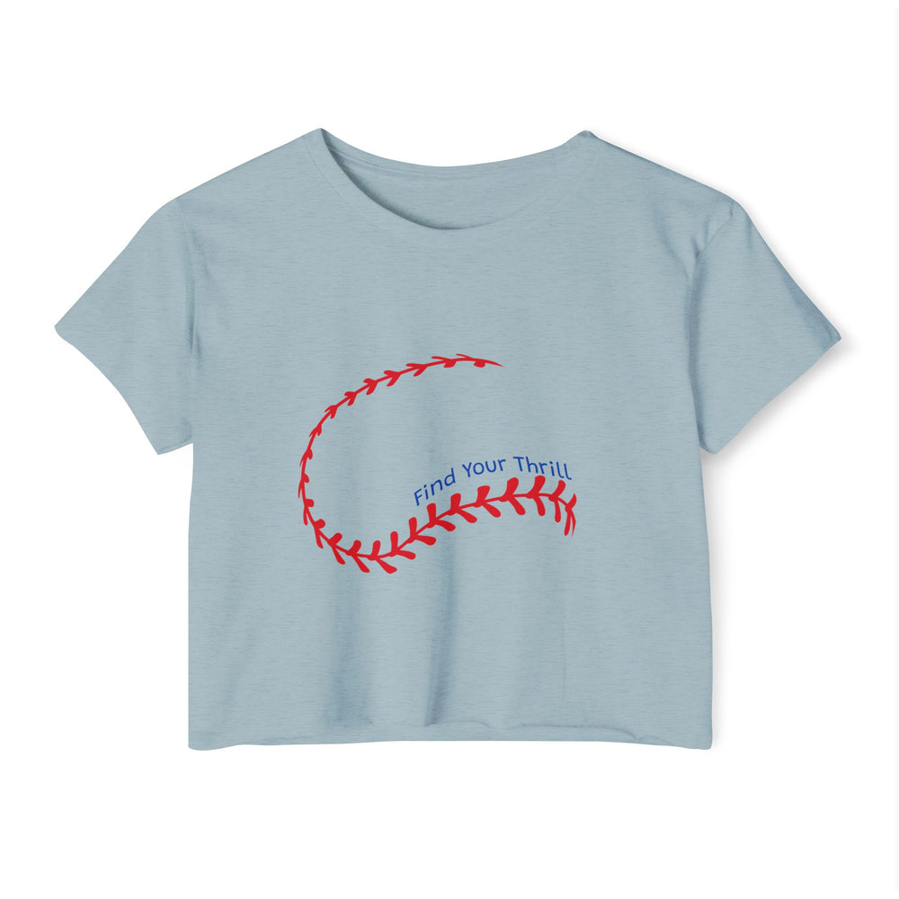 Find Your Thrill Baseball Women's Festival Crop Top