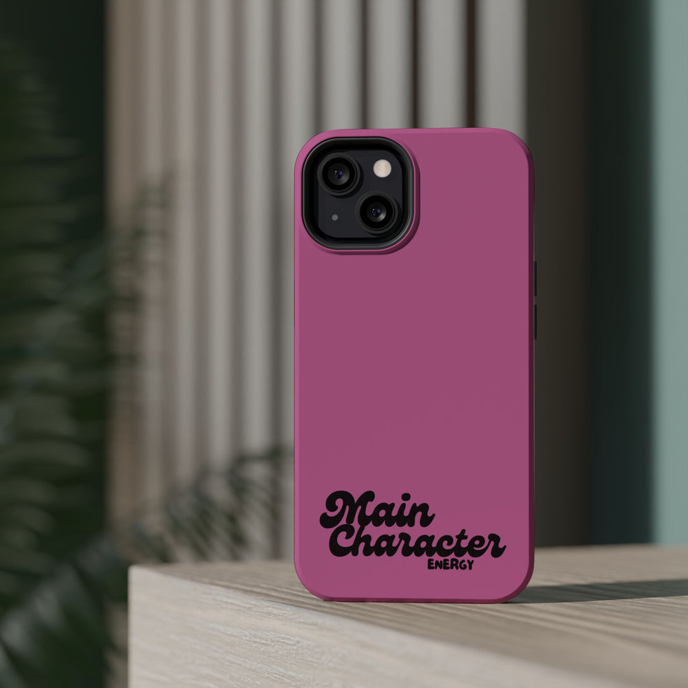 Main Character Energy Pink Edition Magnetic Tough iPhone 16, 15, 14, 13 Pro & Max Cases