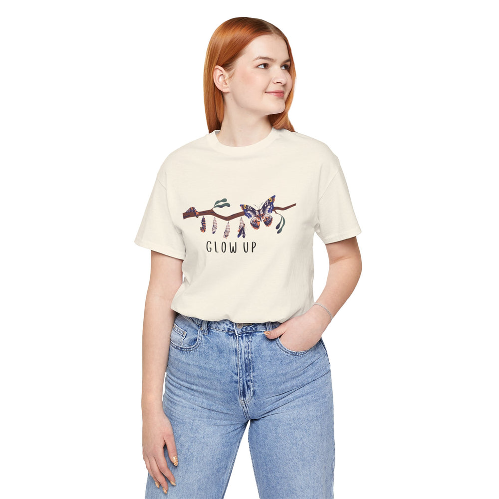 Glow Up Butterflies Jersey Short Sleeve Tee