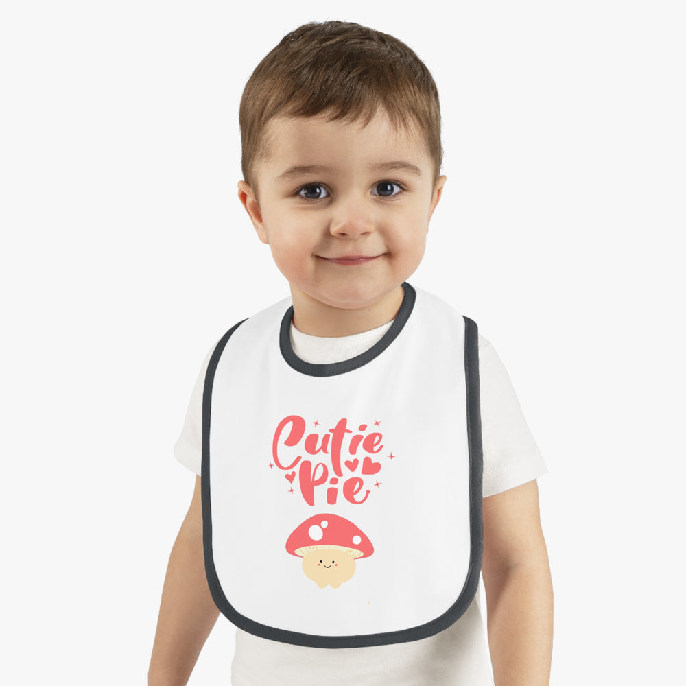 Cutie Pie Baby Contrast Trim Jersey Bib