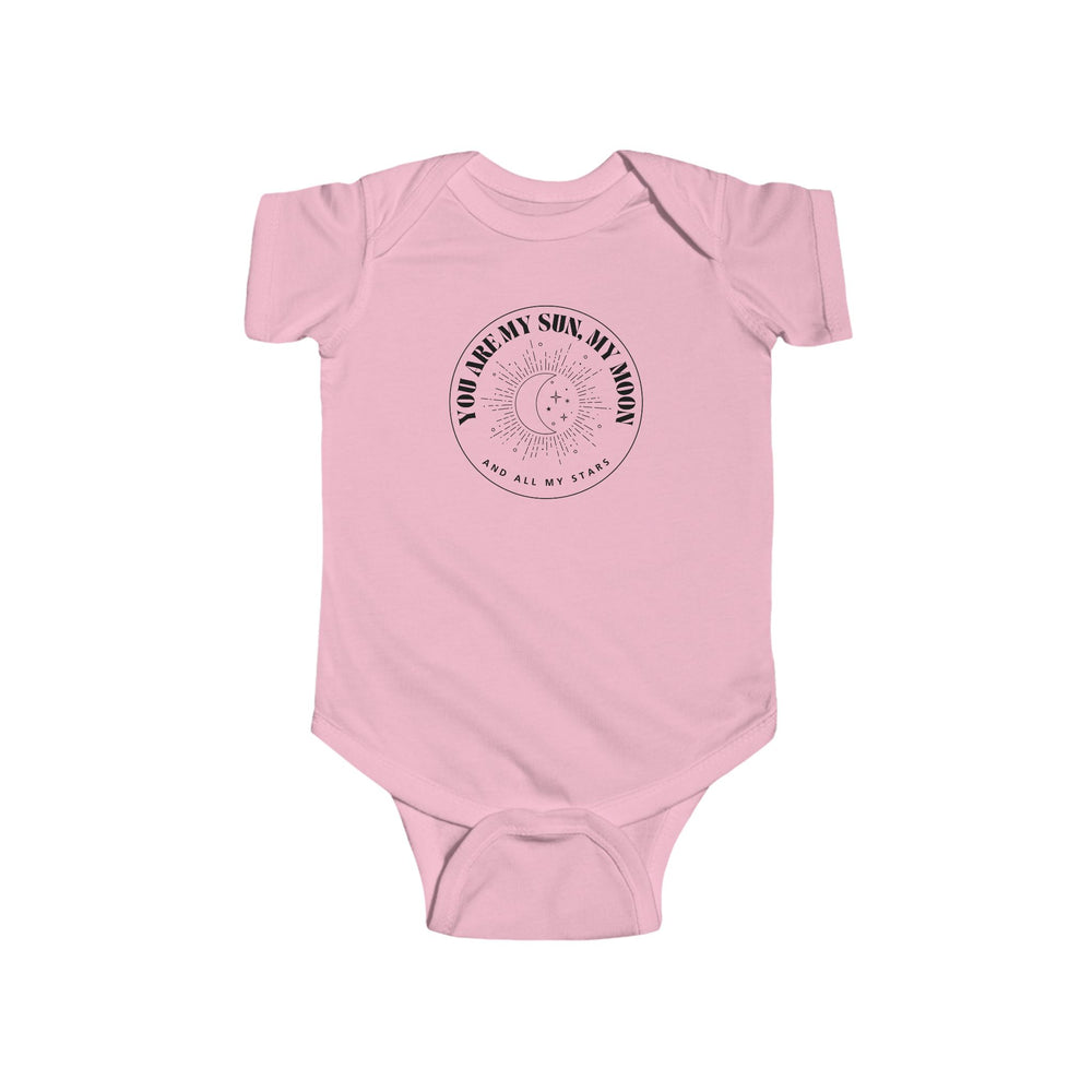 You Are My Sun, My Moon, and All My Stars Baby Onesie – Circle Design ☀️🌙✨