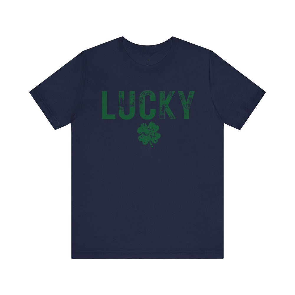 Lucky Distressed Clover Men's Short Sleeve Tee