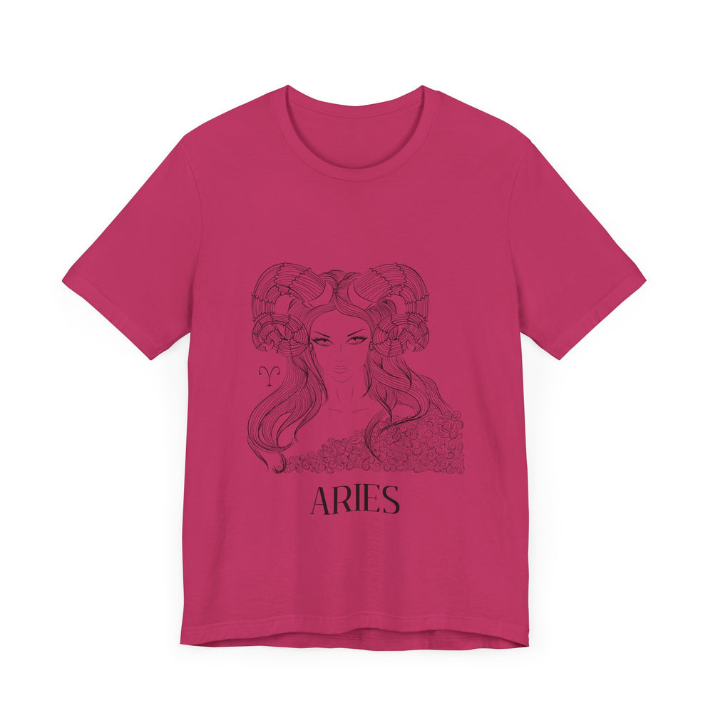 Aries Constellation Zodiac Unisex Jersey Short Sleeve Tee