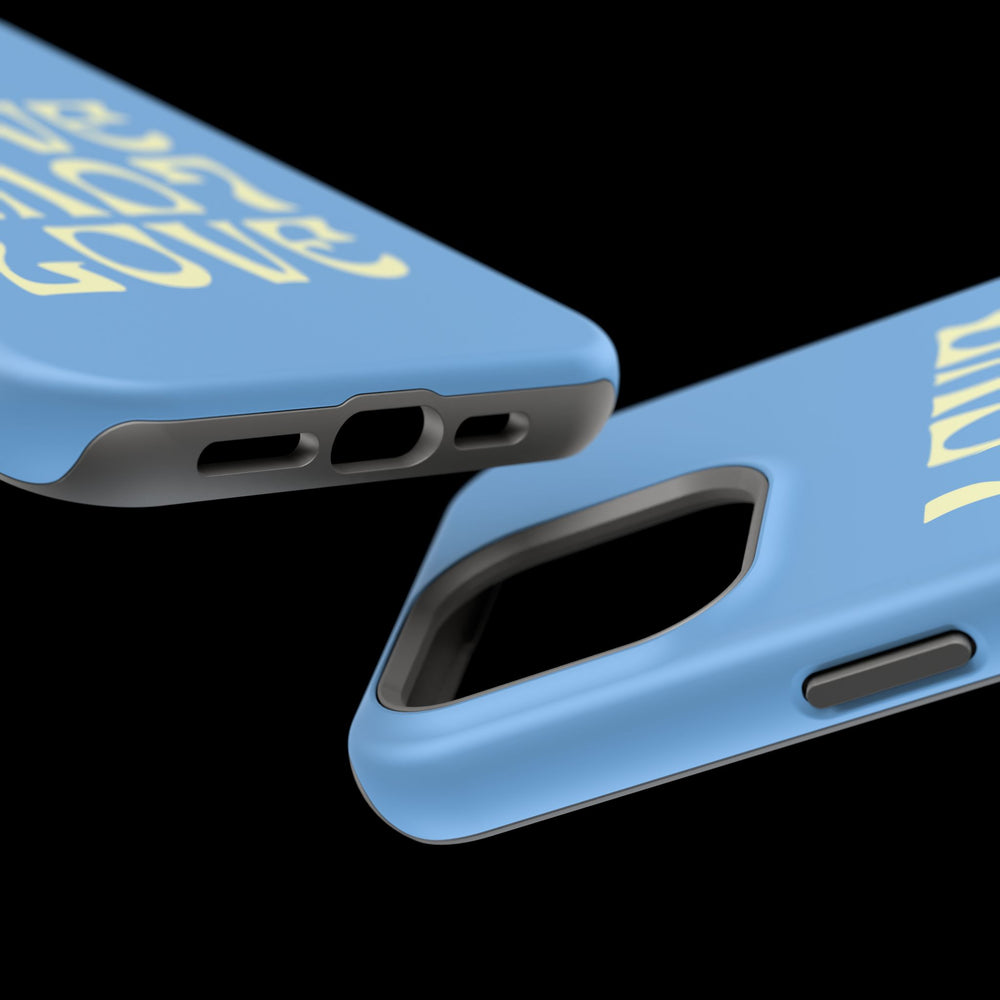 💙💛 Love Love Love – Blue & Yellow Magnetic Tough iPhone Case 💛💙