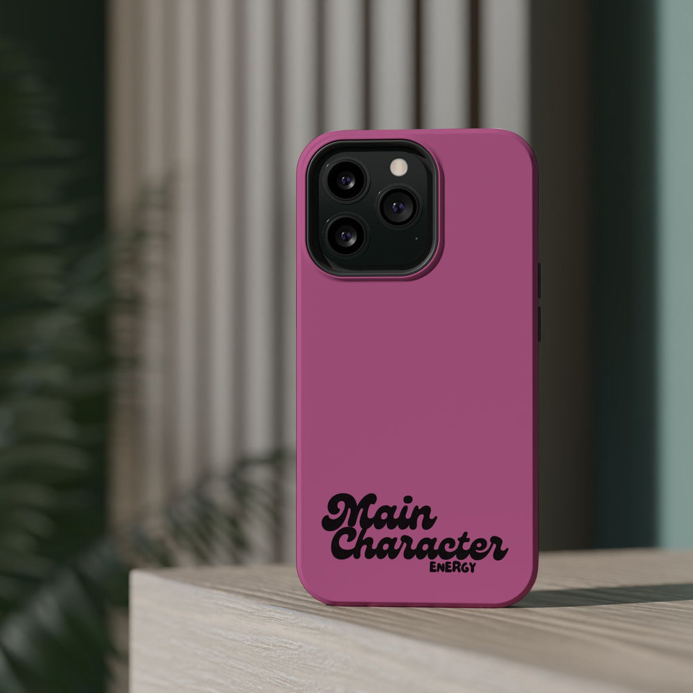 Main Character Energy Pink Edition Magnetic Tough iPhone 16, 15, 14, 13 Pro & Max Cases