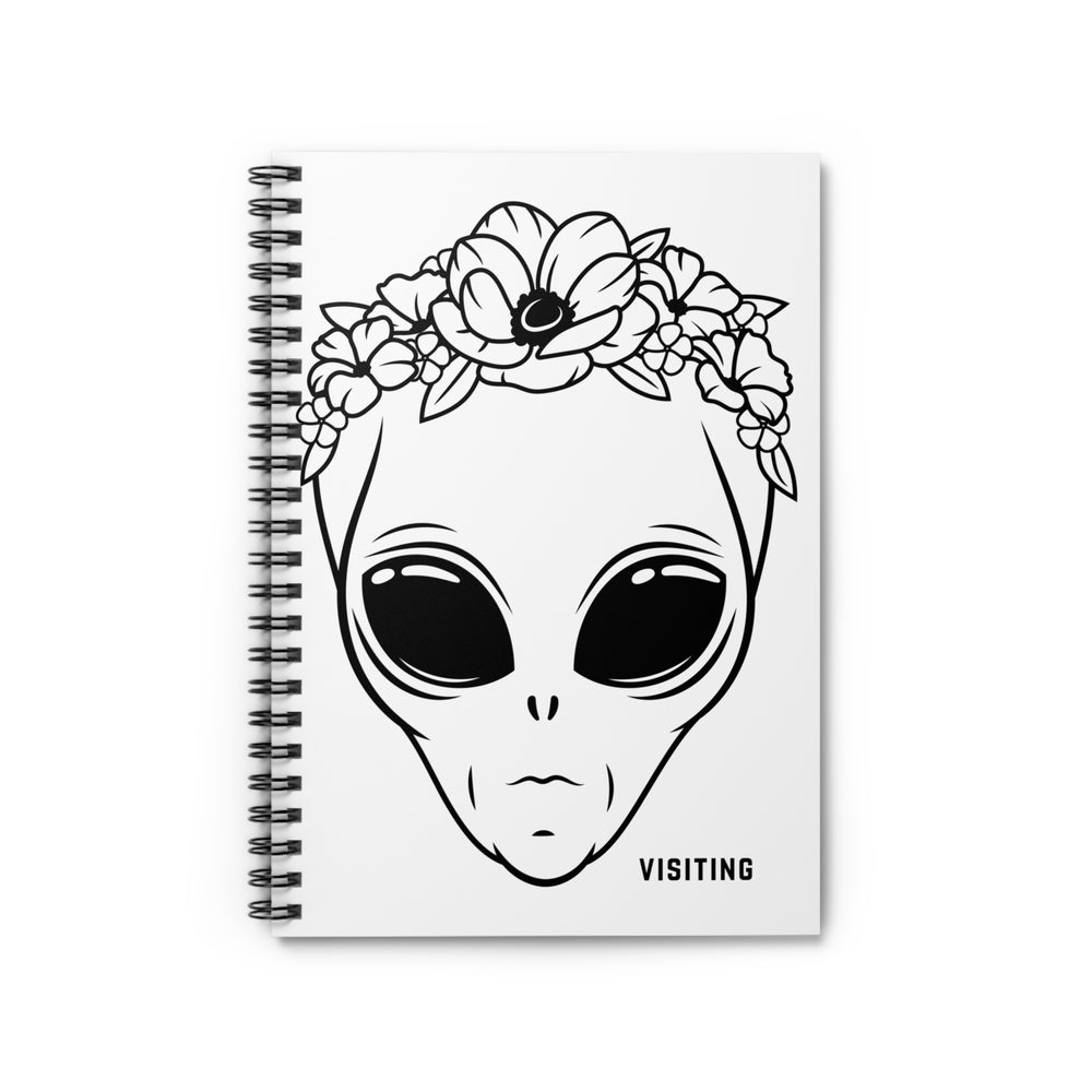 Visiting (beautiful alien) Spiral Notebook - Ruled Line