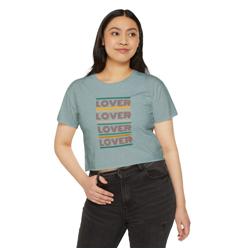 Lover, Lover, Lover, Lover Retro Women's Festival Crop Top