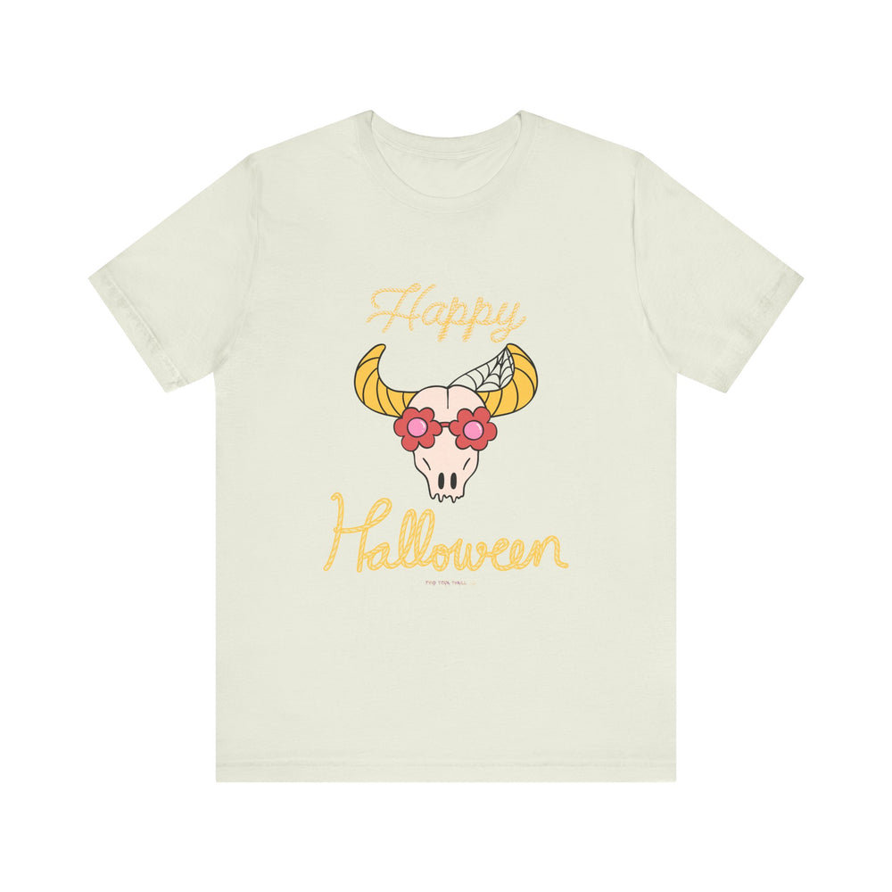 Cute Bull Happy Halloween Tee – Spooktacular Style for All