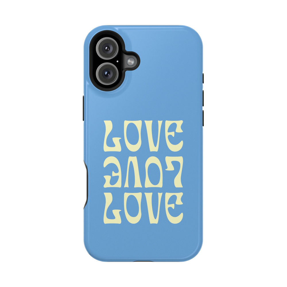 💙💛 Love Love Love – Blue & Yellow Magnetic Tough iPhone Case 💛💙