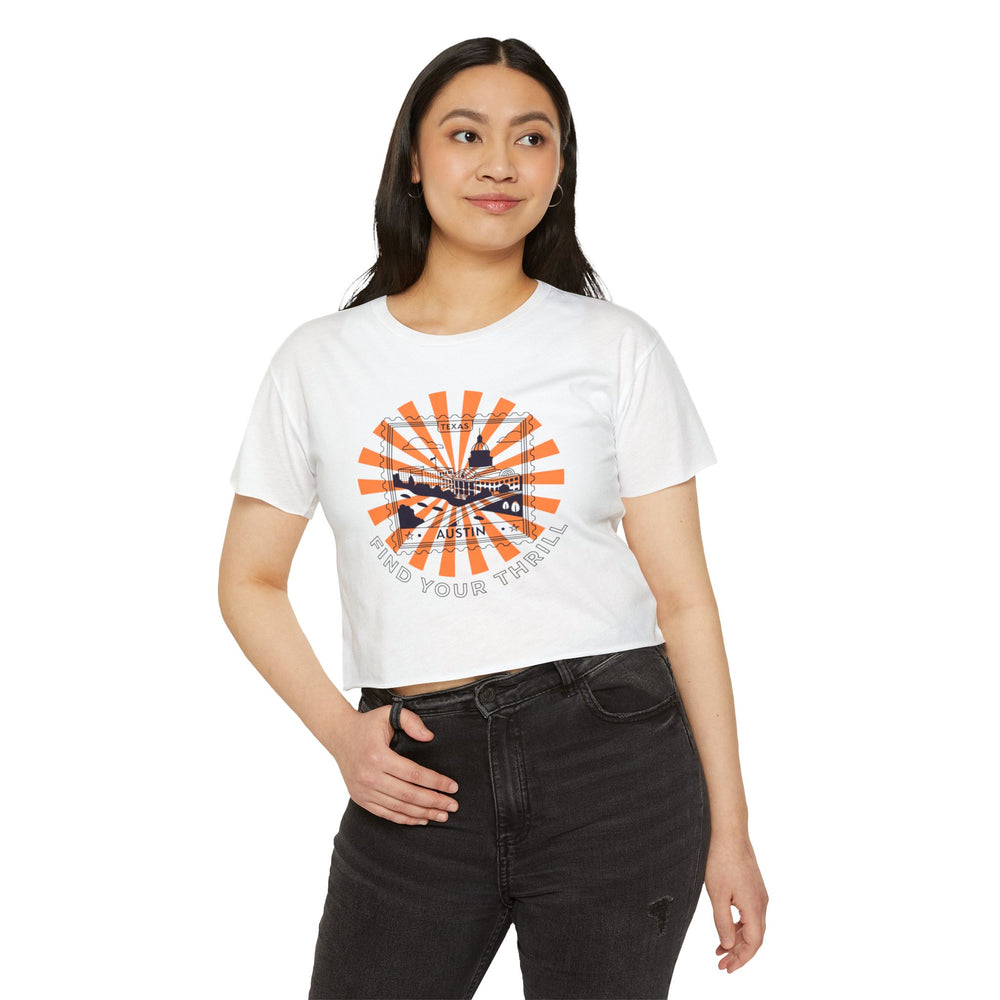 Find Your Thrill ATX Stamp – Women’s Festival Crop Top 🎶🤠