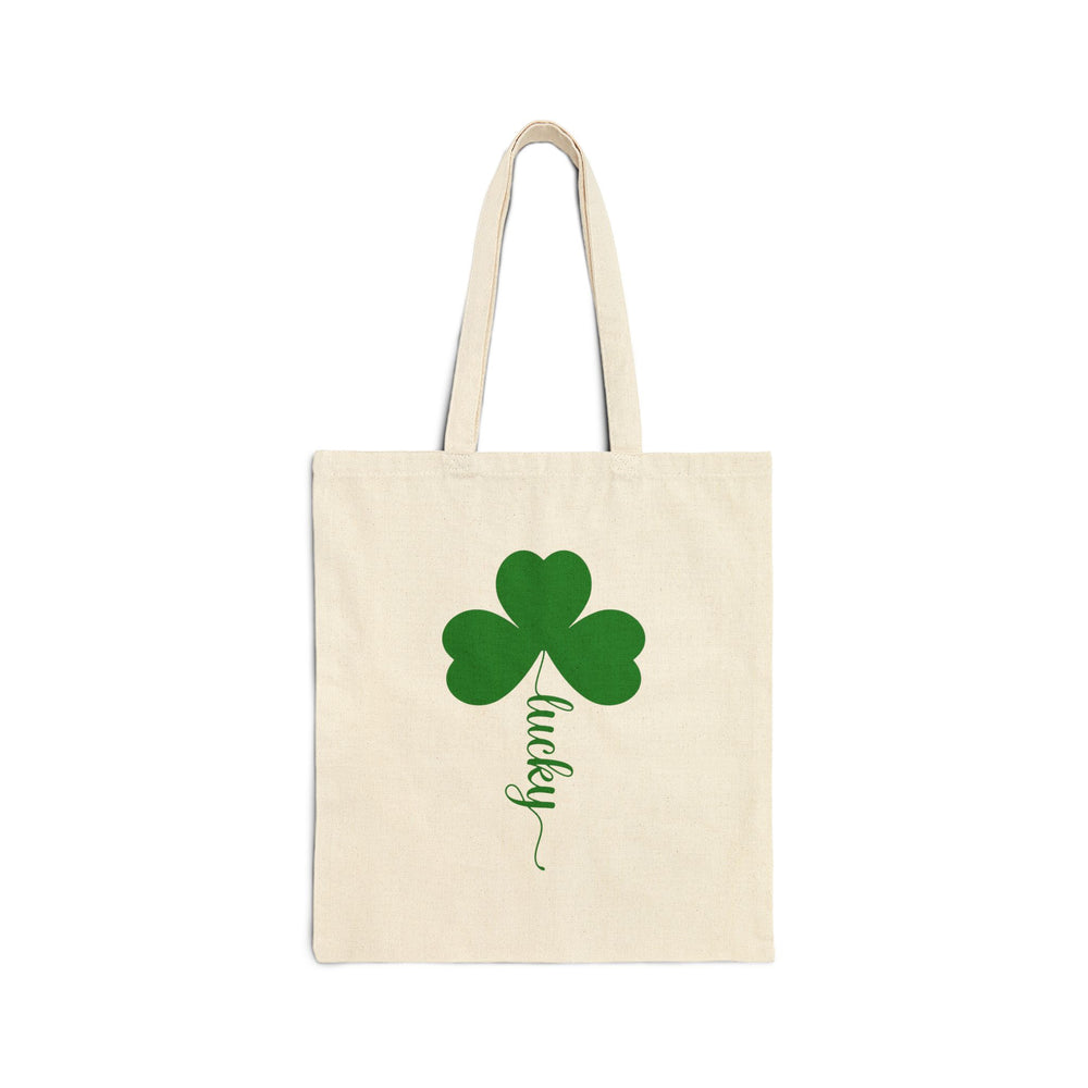 Lucky Clover Cotton Canvas Tote – Carry a Bit of Luck Everywhere! 🍀