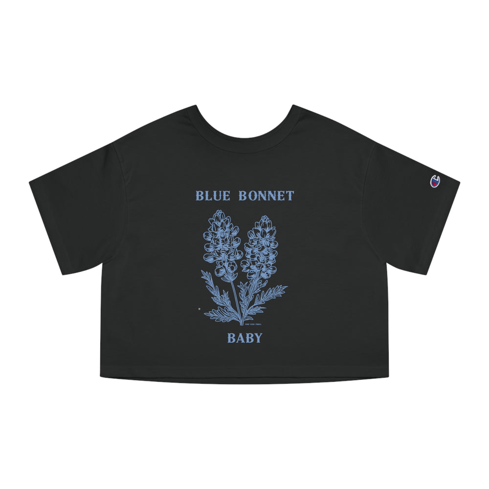Blue Bonnet Baby Champion Women's Heritage Cropped T-Shirt