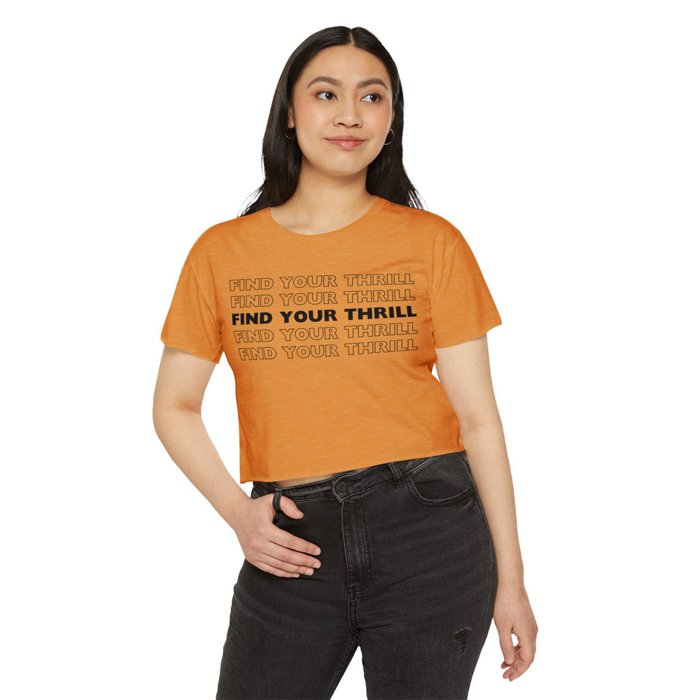 Find Your Thrill (on repeat) Women's Festival Crop Top