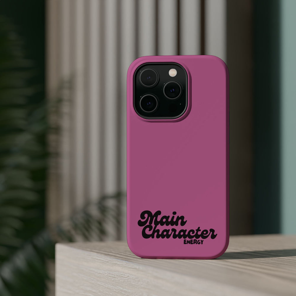 Main Character Energy Pink Edition Magnetic Tough iPhone 16, 15, 14, 13 Pro & Max Cases