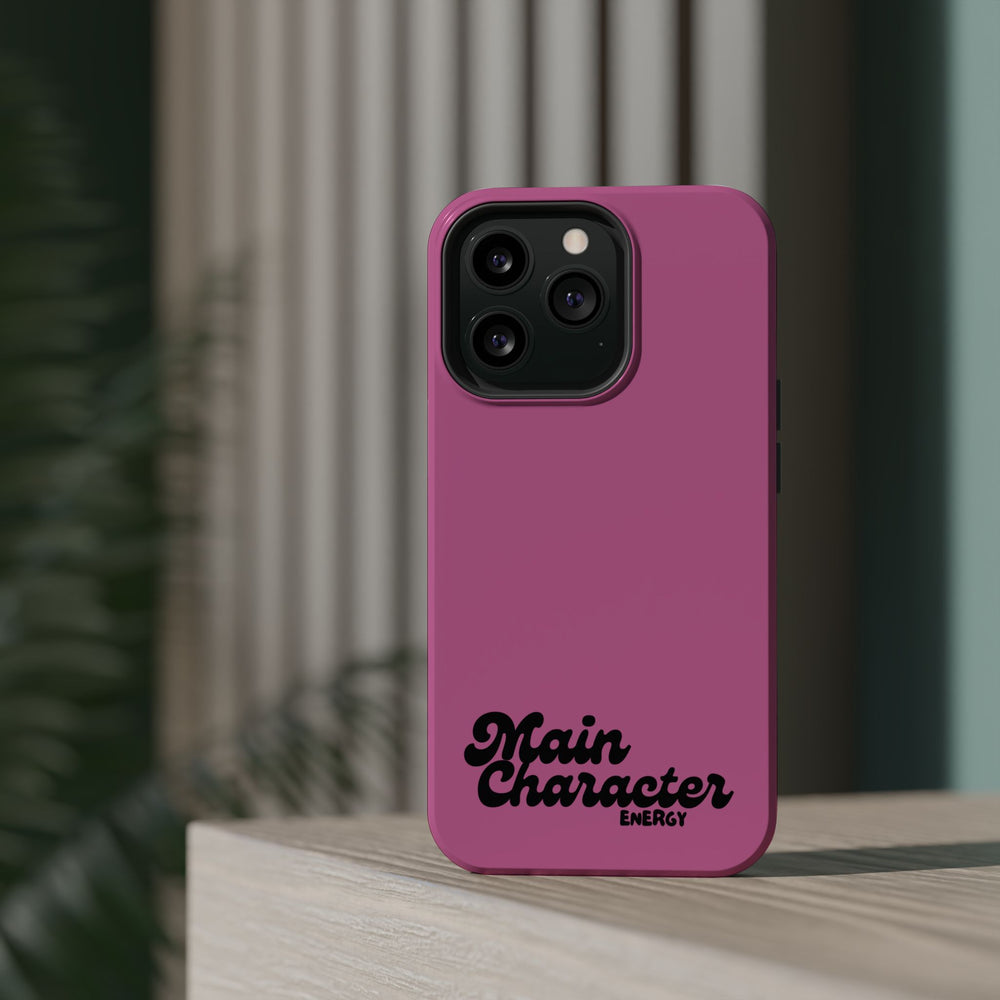 Main Character Energy Pink Edition Magnetic Tough iPhone 16, 15, 14, 13 Pro & Max Cases
