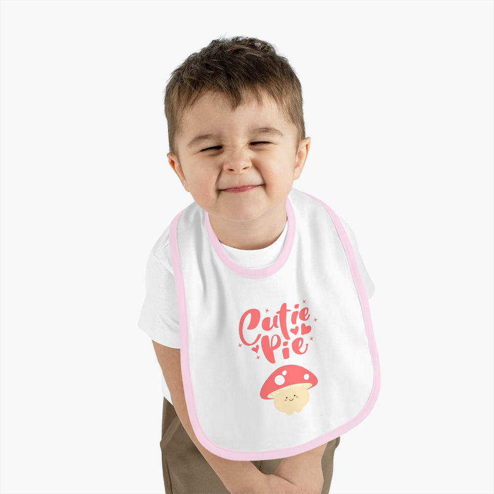 Cutie Pie Baby Contrast Trim Jersey Bib