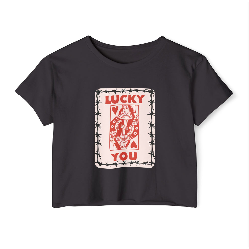 Lucky You Queen Women's Crop Tee
