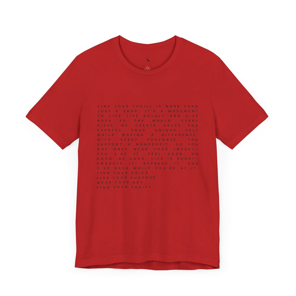 Find Your Thrill Mantra Men's T-Shirt – Wear Your Purpose, Live Your Adventure 🌎🔥
