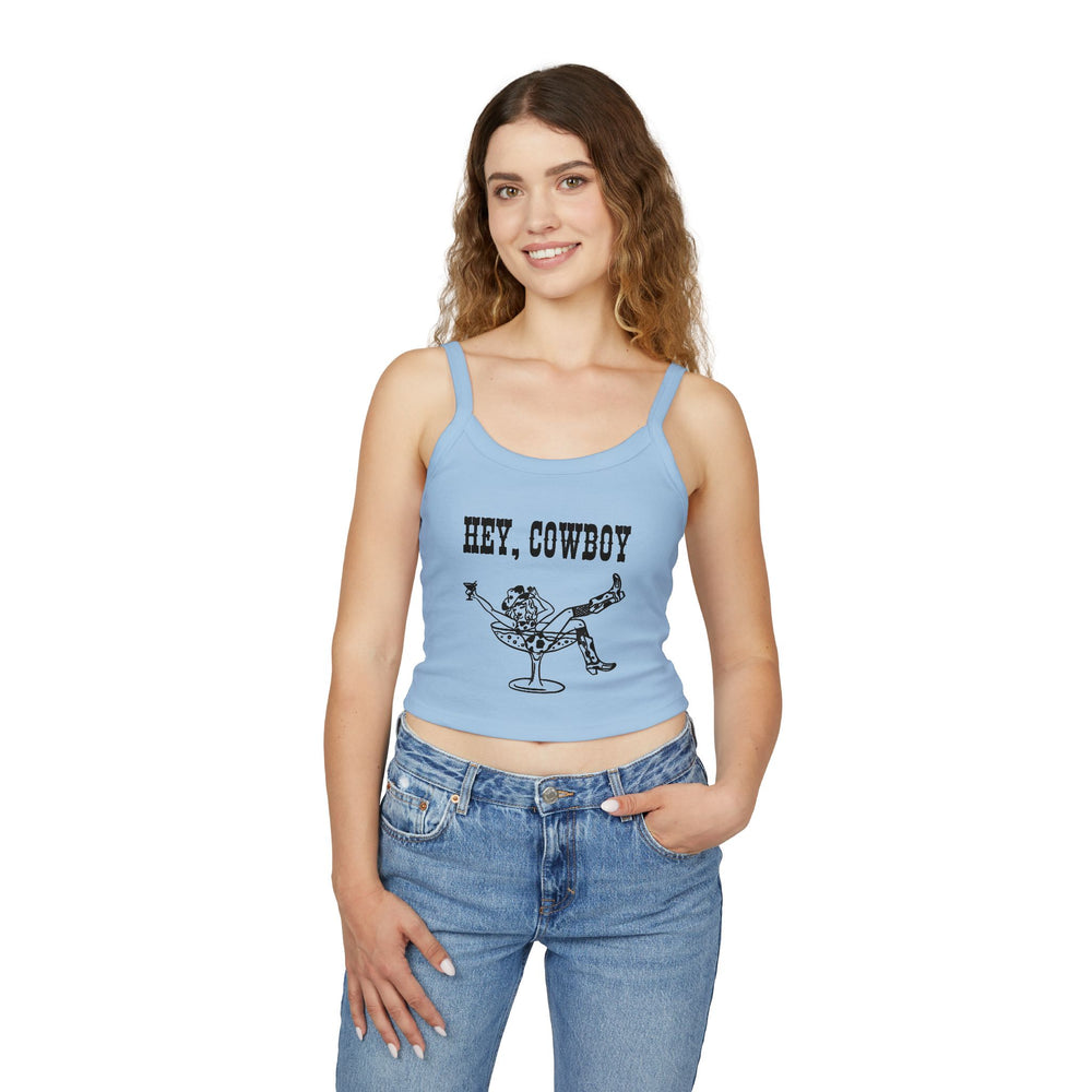🤠 Hey Cowboy Served Cold – Women’s Spaghetti Strap Tank Top 🤠