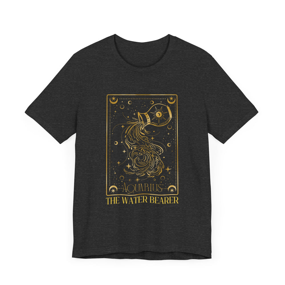 Aquarius The Water Bearer Zodiac Card Men's Jersey Short Sleeve Tee