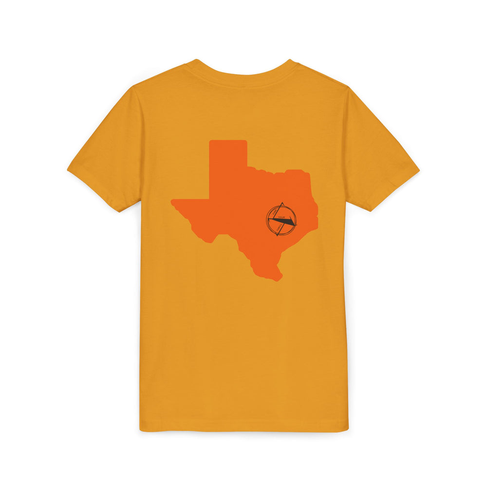 🤠 FYT ATX Youth Short Sleeve Tee – Texas State with ATX Circle Marker 🌟