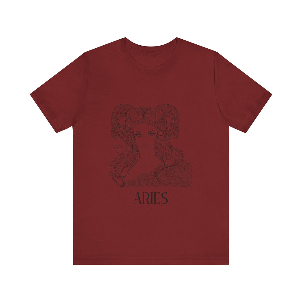Aries Constellation Zodiac Unisex Jersey Short Sleeve Tee