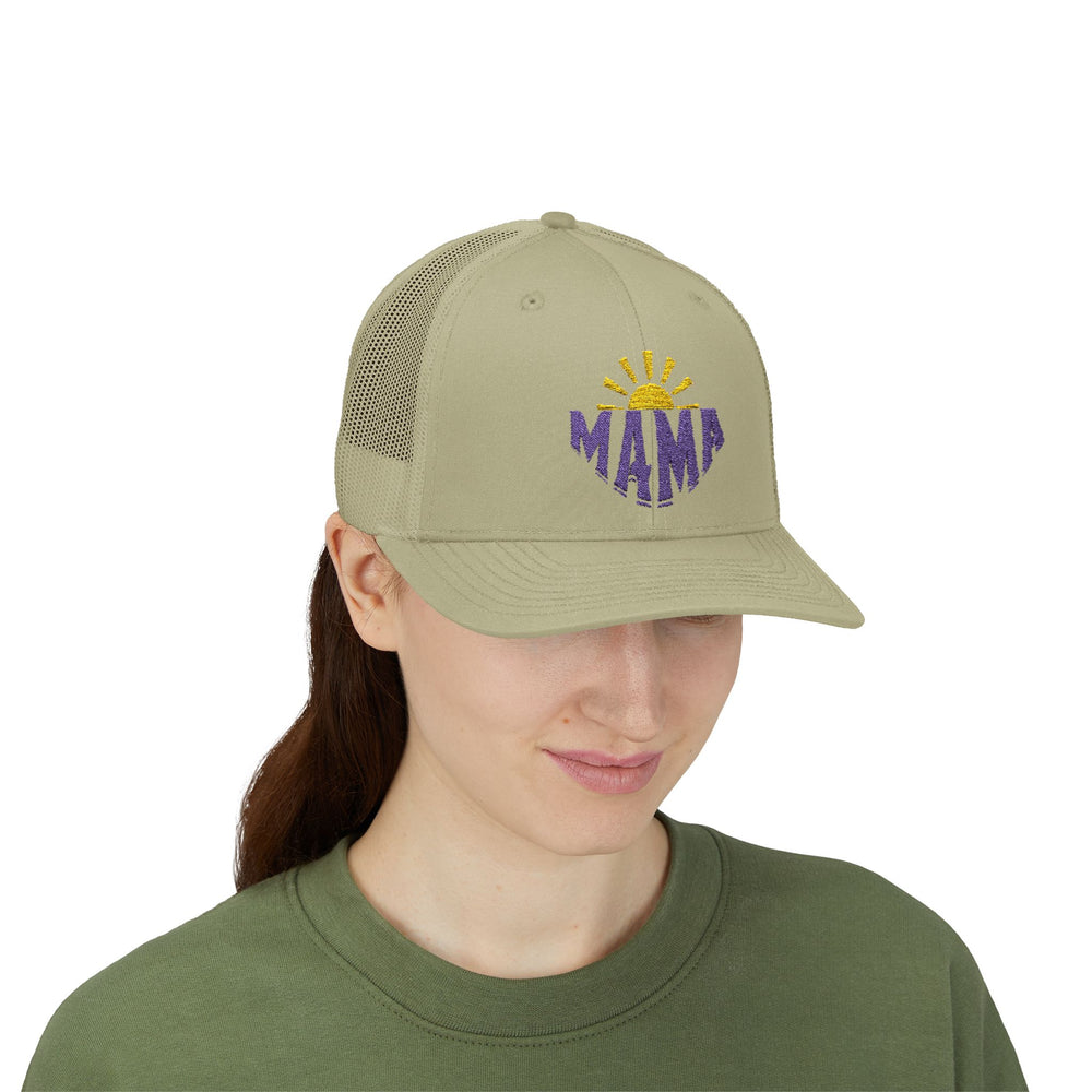 Mama Sunrise Embroidered Snapback Trucker Cap