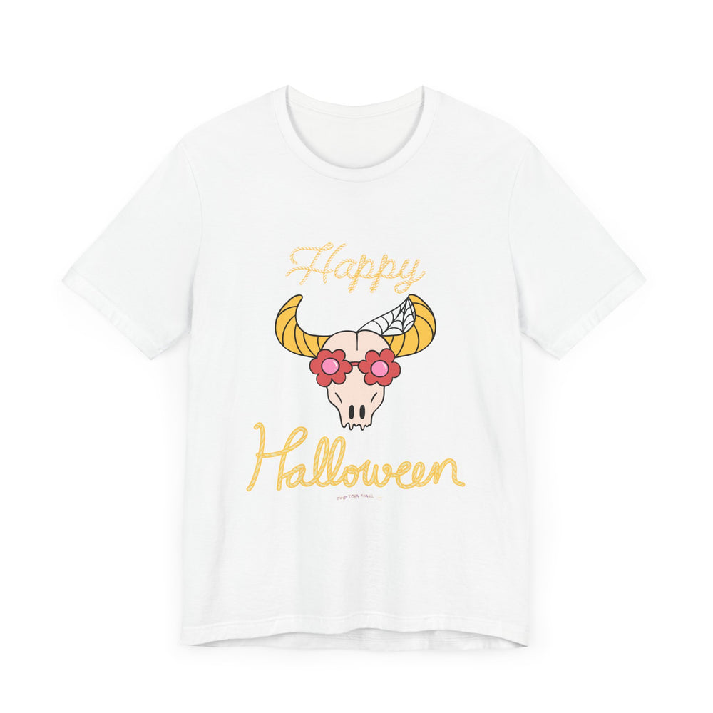 Cute Bull Happy Halloween Tee – Spooktacular Style for All